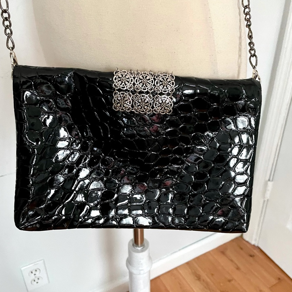 White House Black Market black crossbody/clutch - Picture 7 of 10